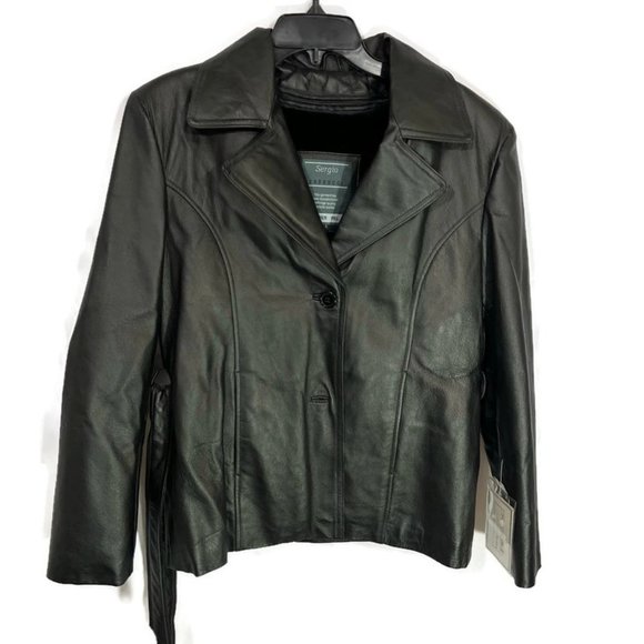 SERGIO VADDUCCI WOMENS BLACK COAT SIZE L